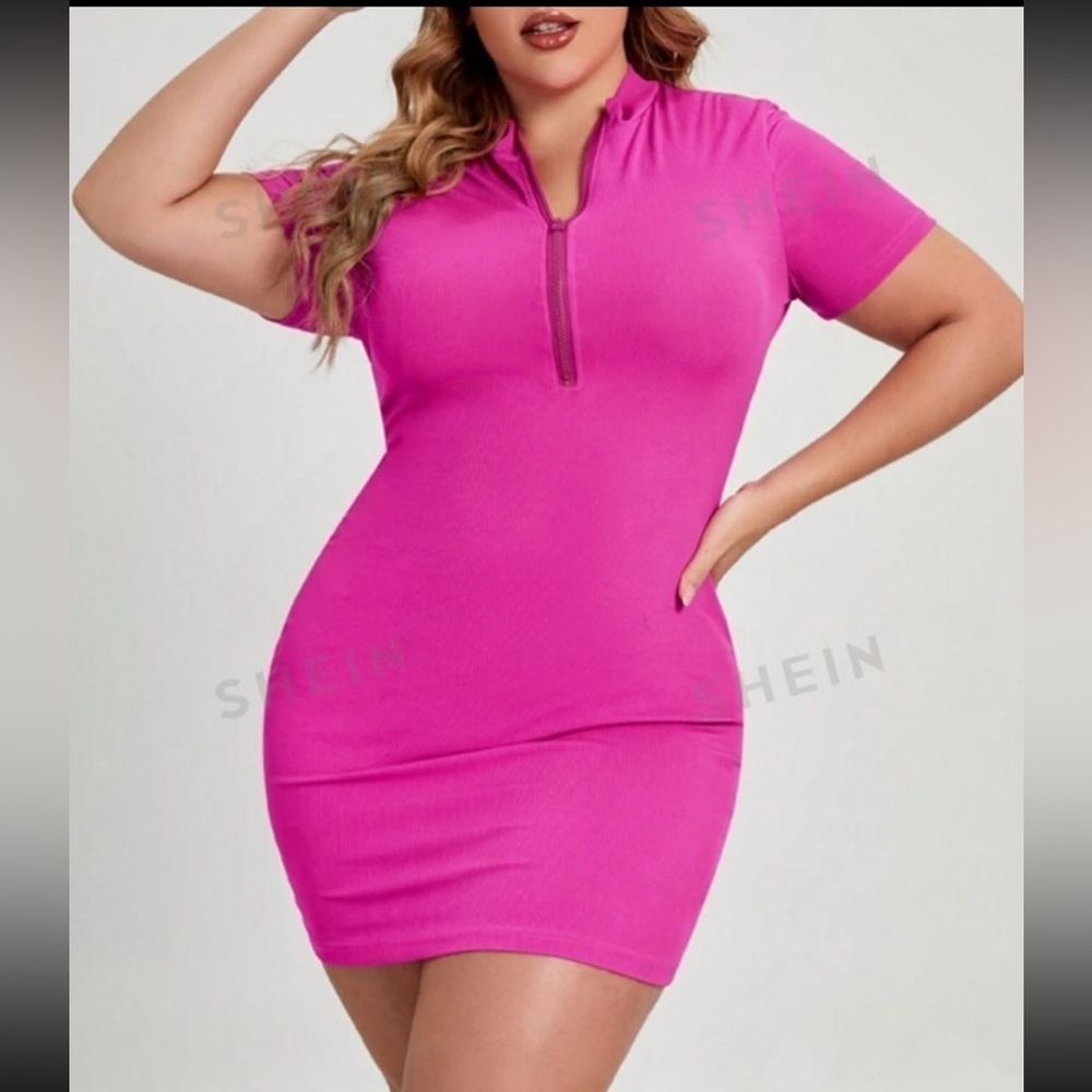 Neon pink dress